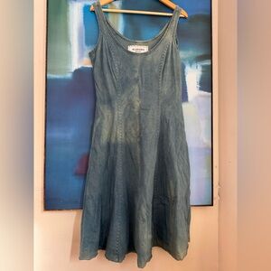 Alabama Chanin Women's 100% Organic Cotton Hand Sewn Midi Dress